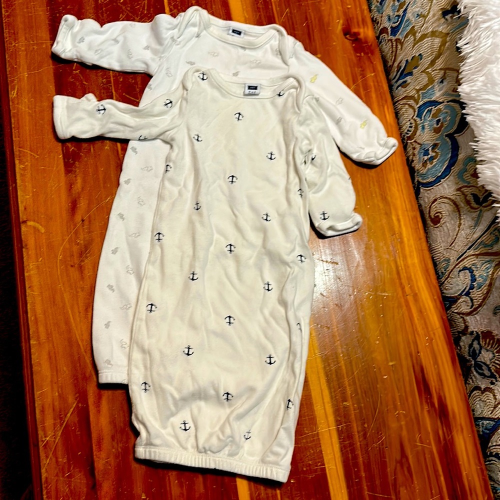 Janie and Jack Newborn Sleepgown (2) size 0-3 months